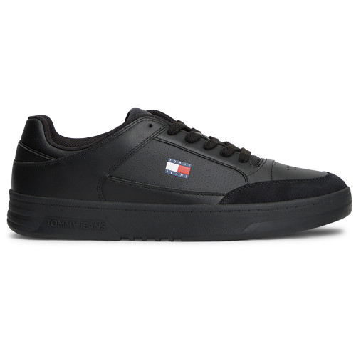 Tommy Hilfiger Leather Mixed Texture Basketball Trainers